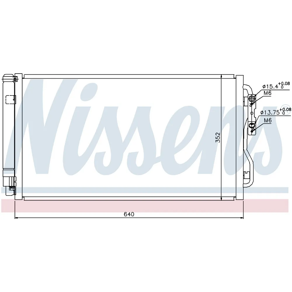 Радиатор кондиционера BMW 1(F20)/2(F22)/3(F30)/4(F32) mot.N47/N57 NISSENS 940236