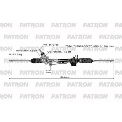 Рейка Рулевая MITSUBISHI LANCER 2007- LANCER EX 2007- PATRON PSG3223