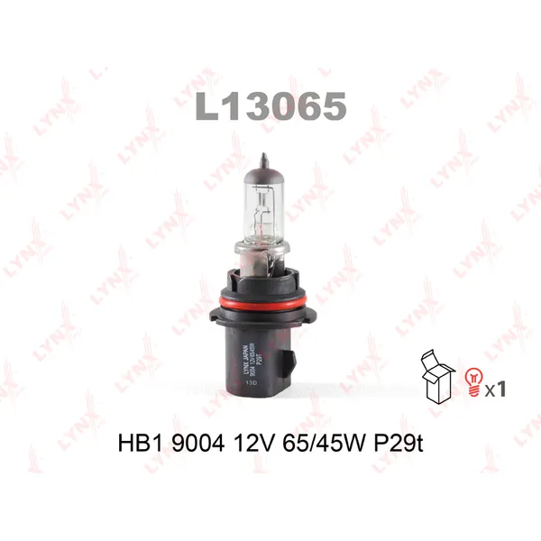 Лампа 12V HB1 65/45W P29t LYNXauto 9004 1 шт. картон L13065