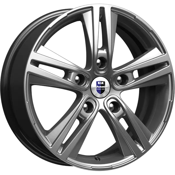 Диск литой R17 6.5J 5x114.3/66.1 ET45 КИК Прайм Дарк платинум 71181