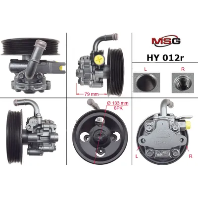 Насос гидроусилителя руля восстановленный HYUNDAI Santa Fe 2006-2010,HYUNDAI Sonata 2006-2010 MSG HY 012R