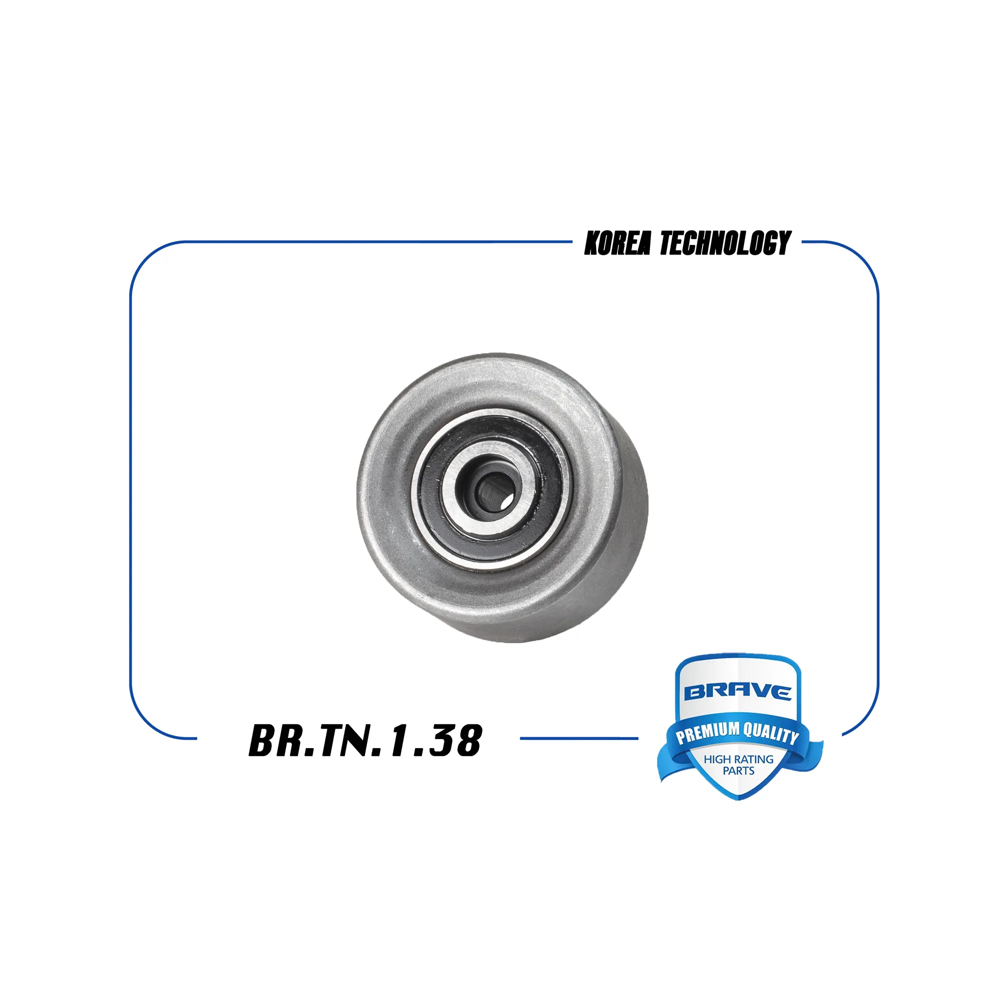 Ролик натяжителя ремня ГРМ обводной Chevrolet AveoT250,T300,Chevrolet Cruze,OpelAstra, BRAVE BR.TN.1.38