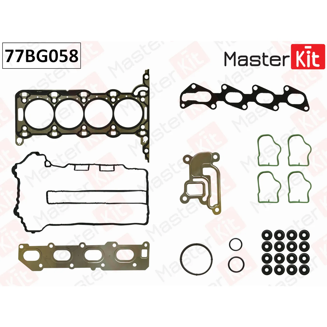Верхний комплект прокладок ГБЦ Opel Astra G/H, Corsa B (Z12XE) 1.4i MASTERKIT 77BG058