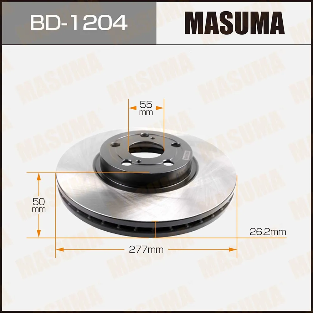Диск тормозной передний для TOYOTA AVENSIS MASUMA BD-1204