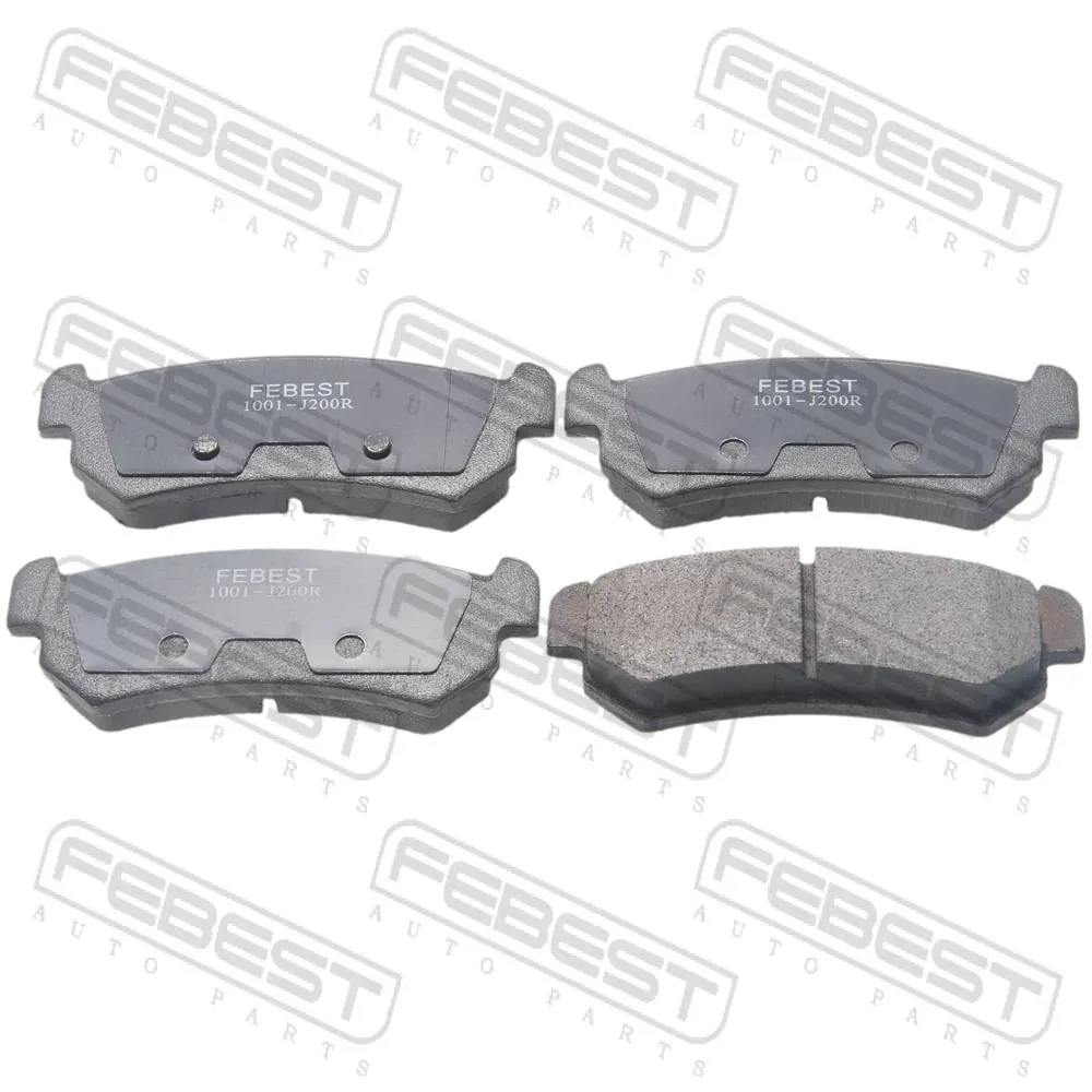 Колодки тормозные задние (с противоскрипной пластиной) CHEVROLET LACETTI + NUBIRA + OPTRA (J200) [EUR] 20 FEBEST 1001-J200R
