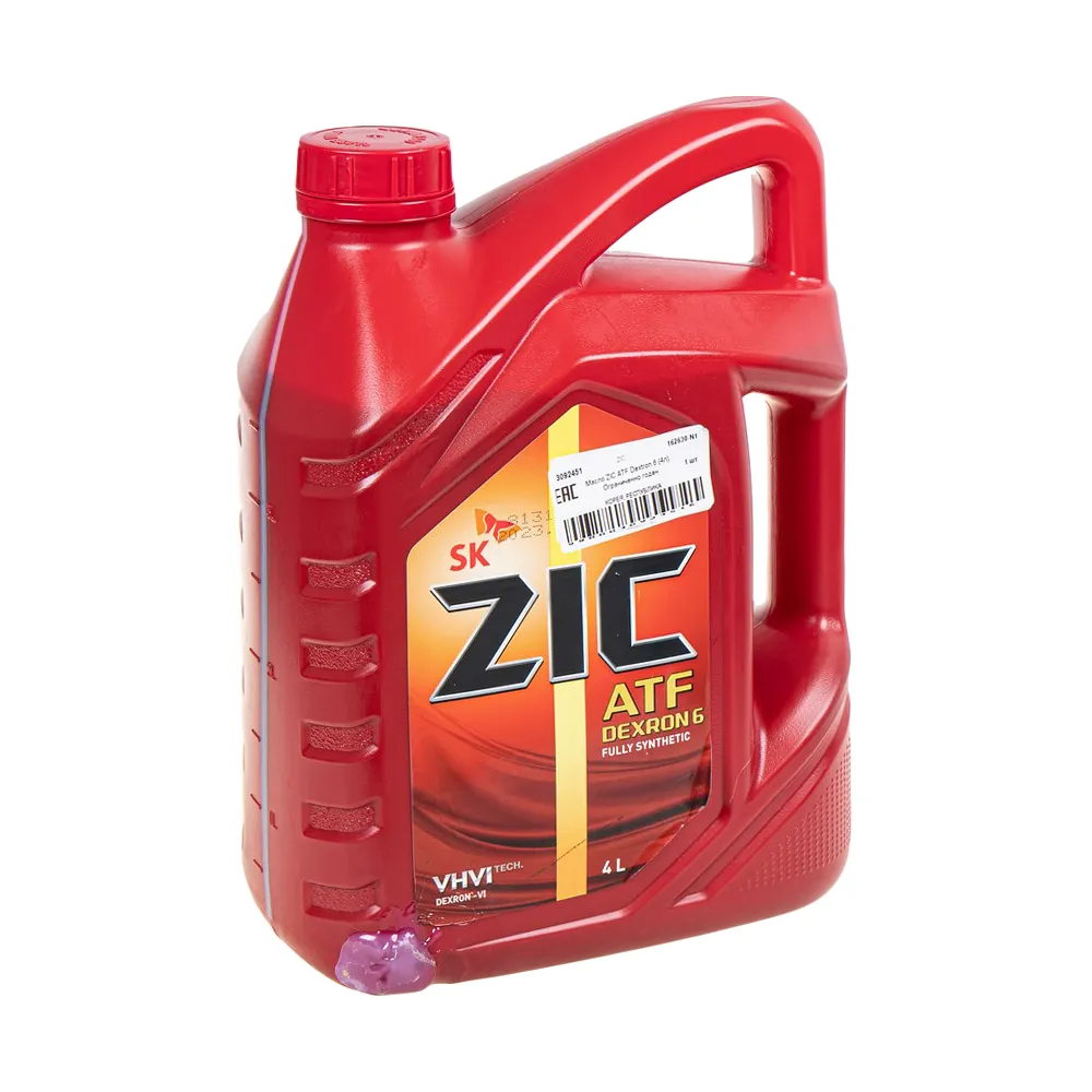 Уценка Масло трансмиссионное ZIC ATF Dexron 6 синтетическое 4 л 162630-N1