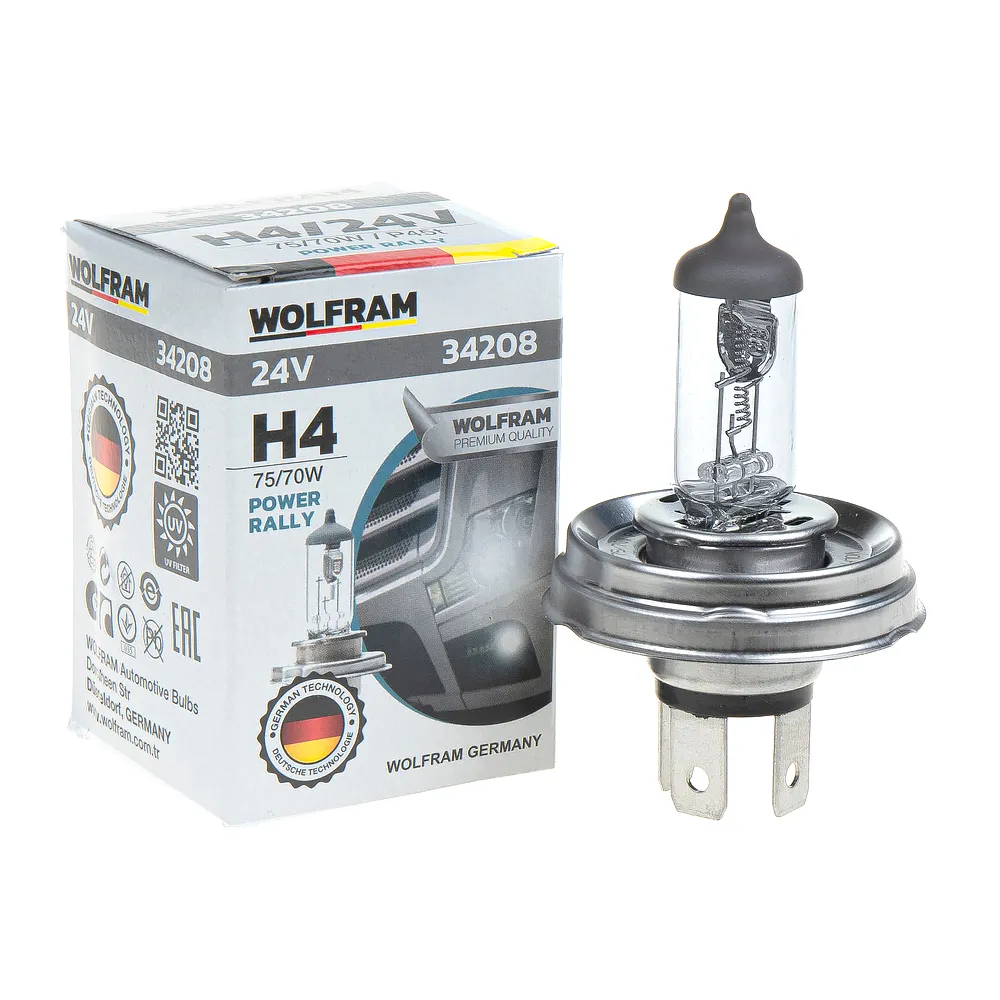 Лампа 24V H4 75/70W P45t WOLFRAM HALOGEN BULB 1 шт. картон 34208