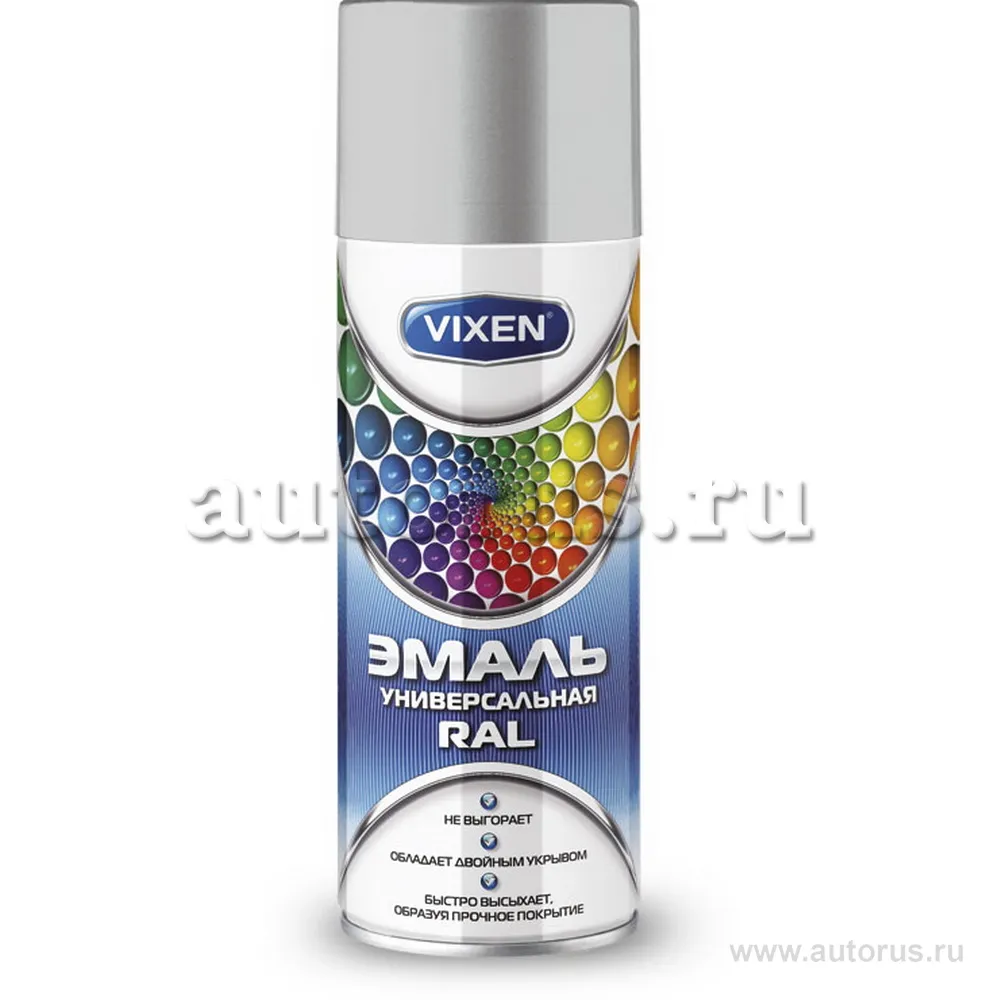 Эмаль универсальная VIXEN RAL, светло-серый (RAL 7035), аэрозоль 520 мл VX-17035