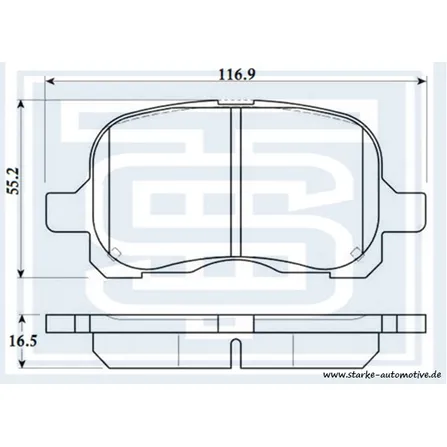 Колодки тормозные перед. TOYOTA COROLLA (E11) --02.2000 STARKE 178-515