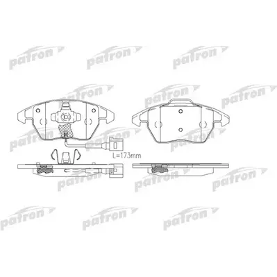 Колодки тормозные дисковые передн CITROEN: C4 04-, C4 купе 04-, PEUGEOT: 307 PATRON PBP1728