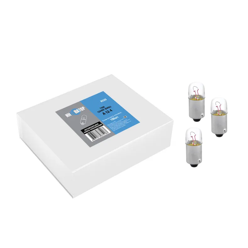 Лампа 12V T4W 4W BA9s Инноватор 1 шт. картон H020