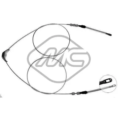 Трос ручника OPL KADETT C 1/0 - 1/2 Metalcaucho 82455