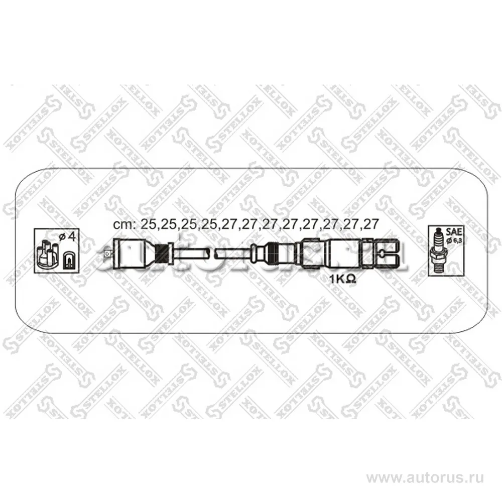 К-кт проводов 12 провод. Chrysler Crossfire 3.2 03>,MB С208/С209/W20 STELLOX 10-38436-SX