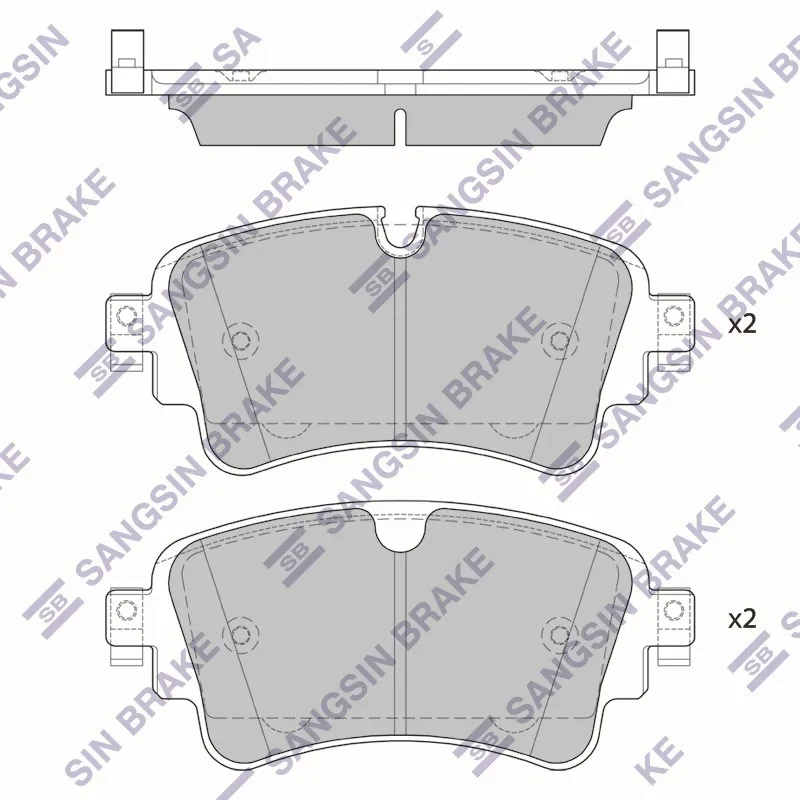 Колодки тормозные AUDI A4 15- зад. SANGSIN SP4112