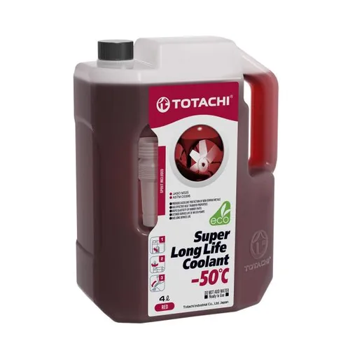 Антифриз TOTACHI Super LLC Red G12+ готовый -50C красный 4 л 4589904520808