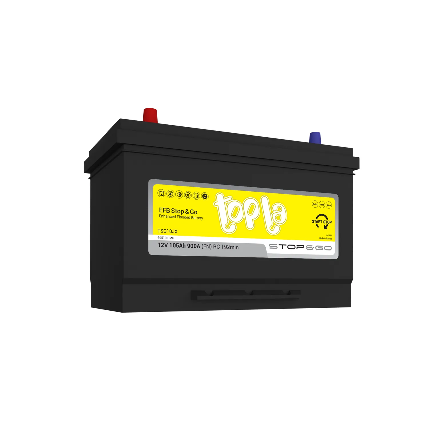 Аккумулятор TOPLA EFB Stop&Go 105 А/ч прямой L+ 306x173x221 D31 EN 900 А