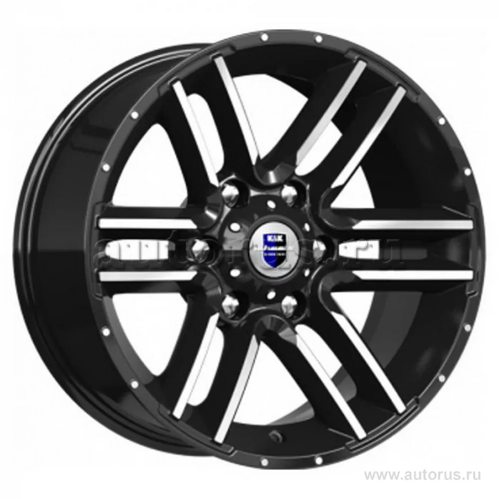 Диск литой R17 8J 6x139.7/106.1 ET-20 КИК Алгама алмаз черный 73971