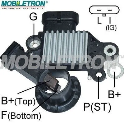 Реле-регулятор генератора CHEVROLET Lacetti 1.4 F14D3 01.2005- CHEVROLET Lacetti 1.6 F16D3 01.20 MOBILETRON VRD717