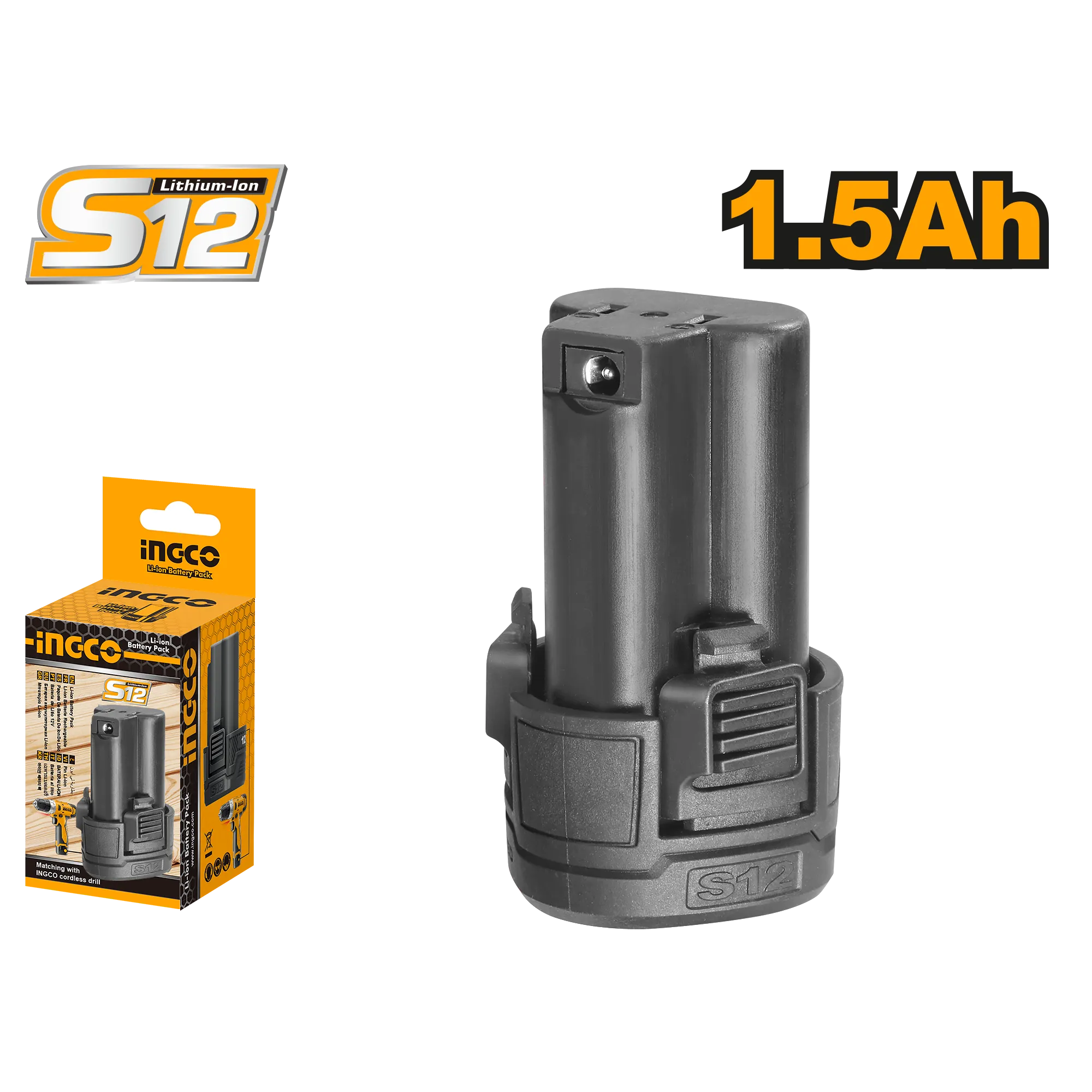 Аккумулятор для инструментов S12 12V Li-ion INGCO FBLI12152