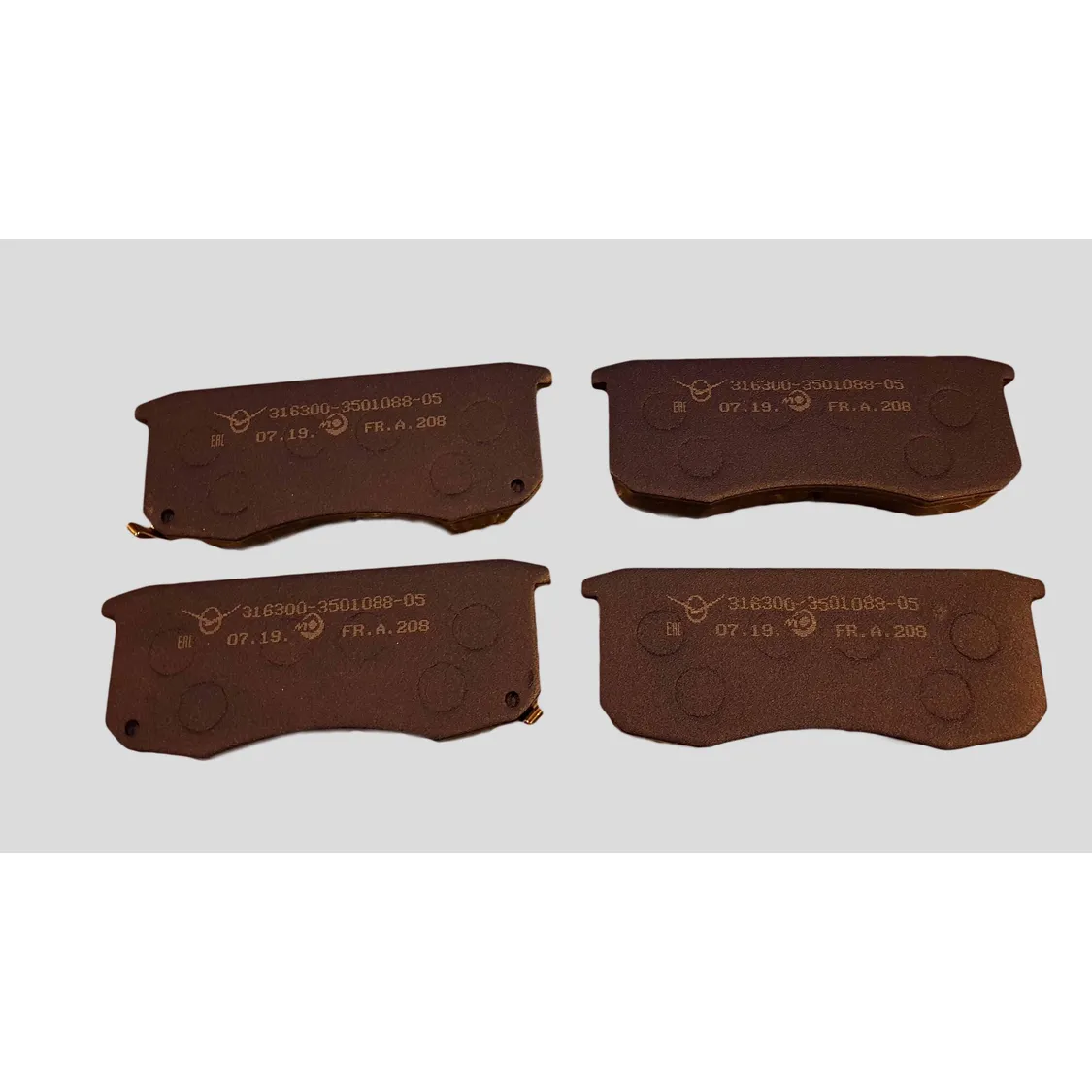 Колодка торм УАЗ-Патриот,Хантер,452 пер (к-т 4шт) (ОАО УАЗ) с механическим датчиком износа УАЗ 316300350108805