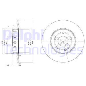 Диск тормозной DELPHI BG2769