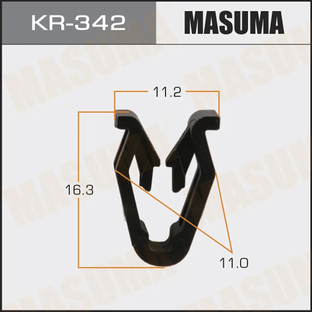 Клипса автомобильная уп.50 MASUMA KR-342