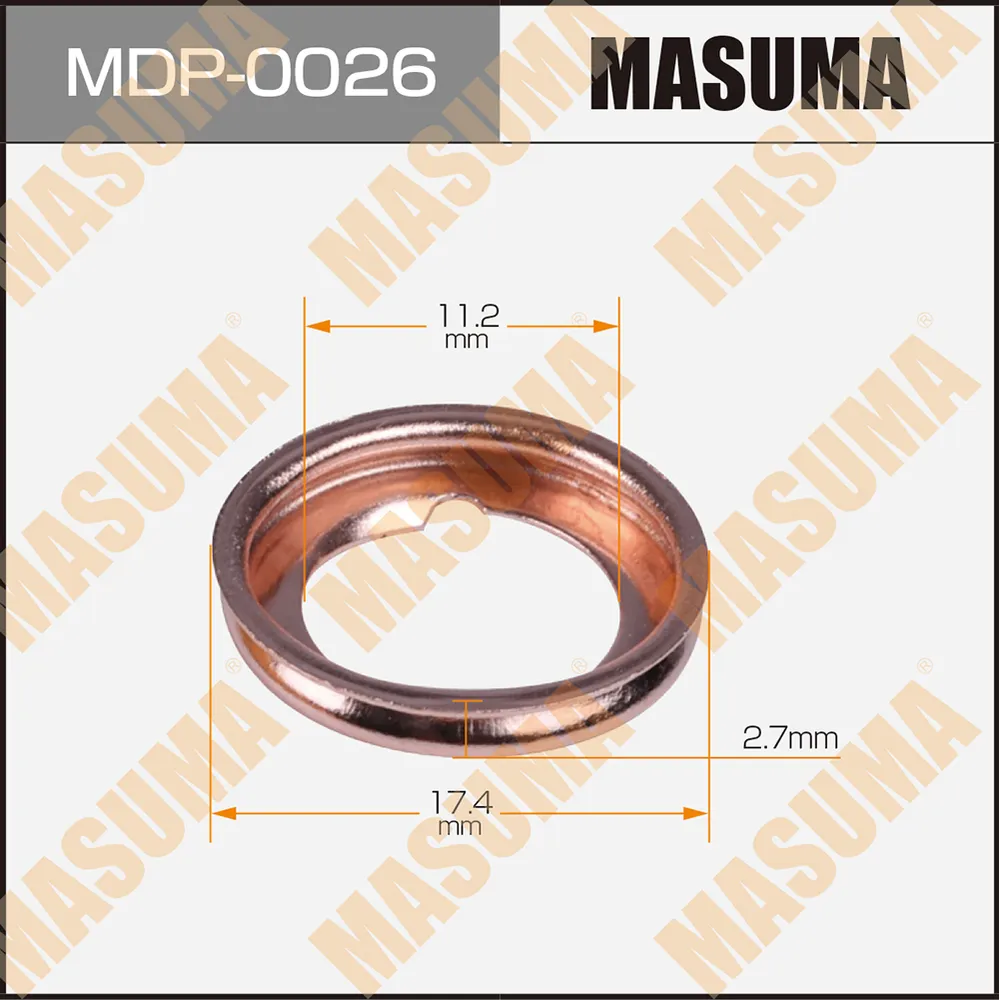 Прокладка сливной пробки NISSAN 11.2x17.4x2.7 MASUMA MDP-0026