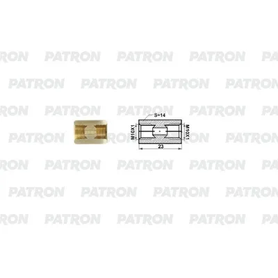 Переходник Переходник универсальный M10X1,0, L=30MM, S=13 PATRON PHL5600124