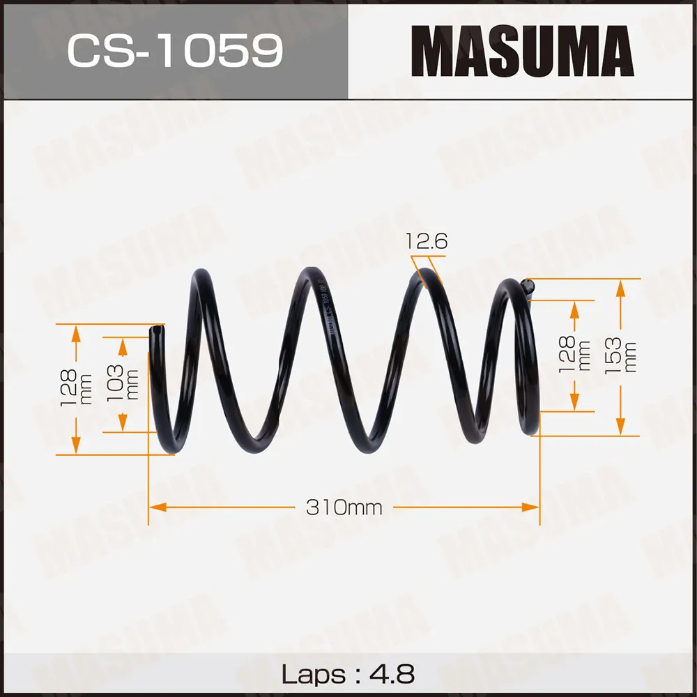 Пружина передняя TOYOTA PROBOX MASUMA CS-1059
