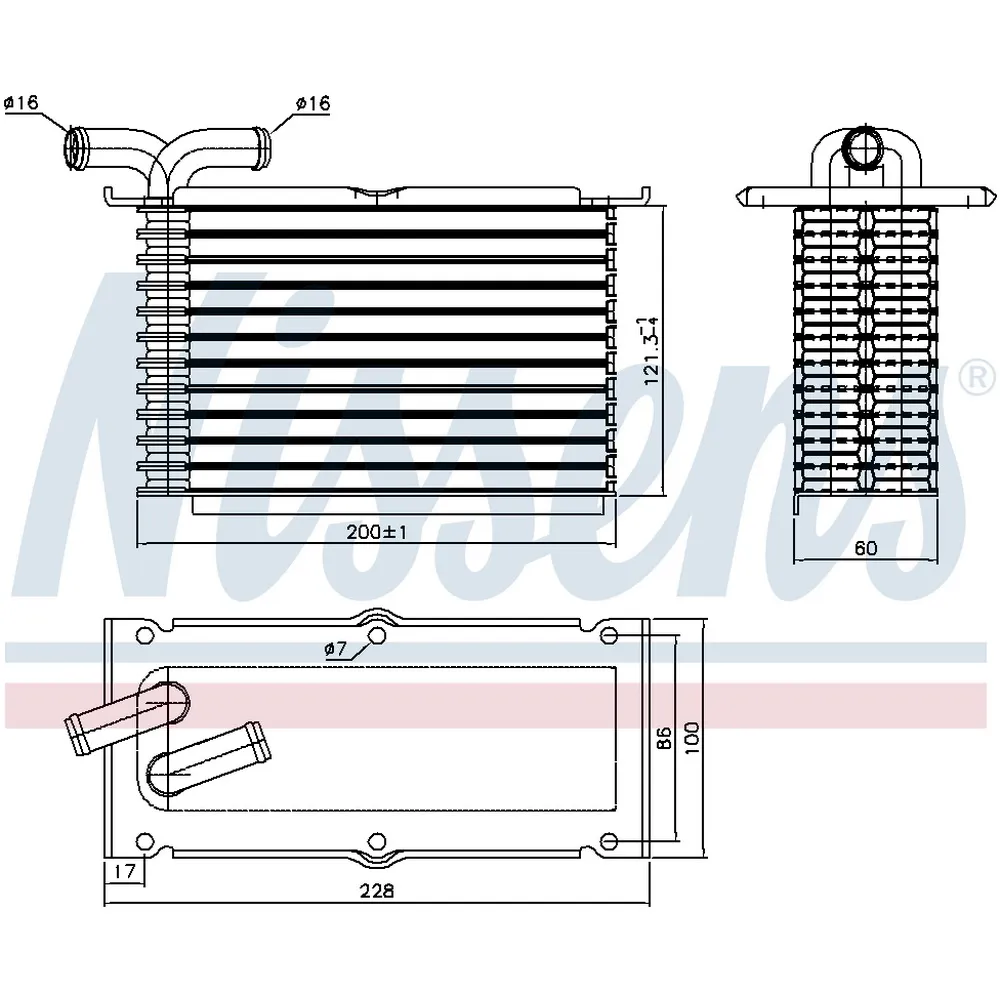 Интеркулер VAG A1/A3/Leon/Octavia/Yeti/Golf/Passat/Tiguan NISSENS 96427
