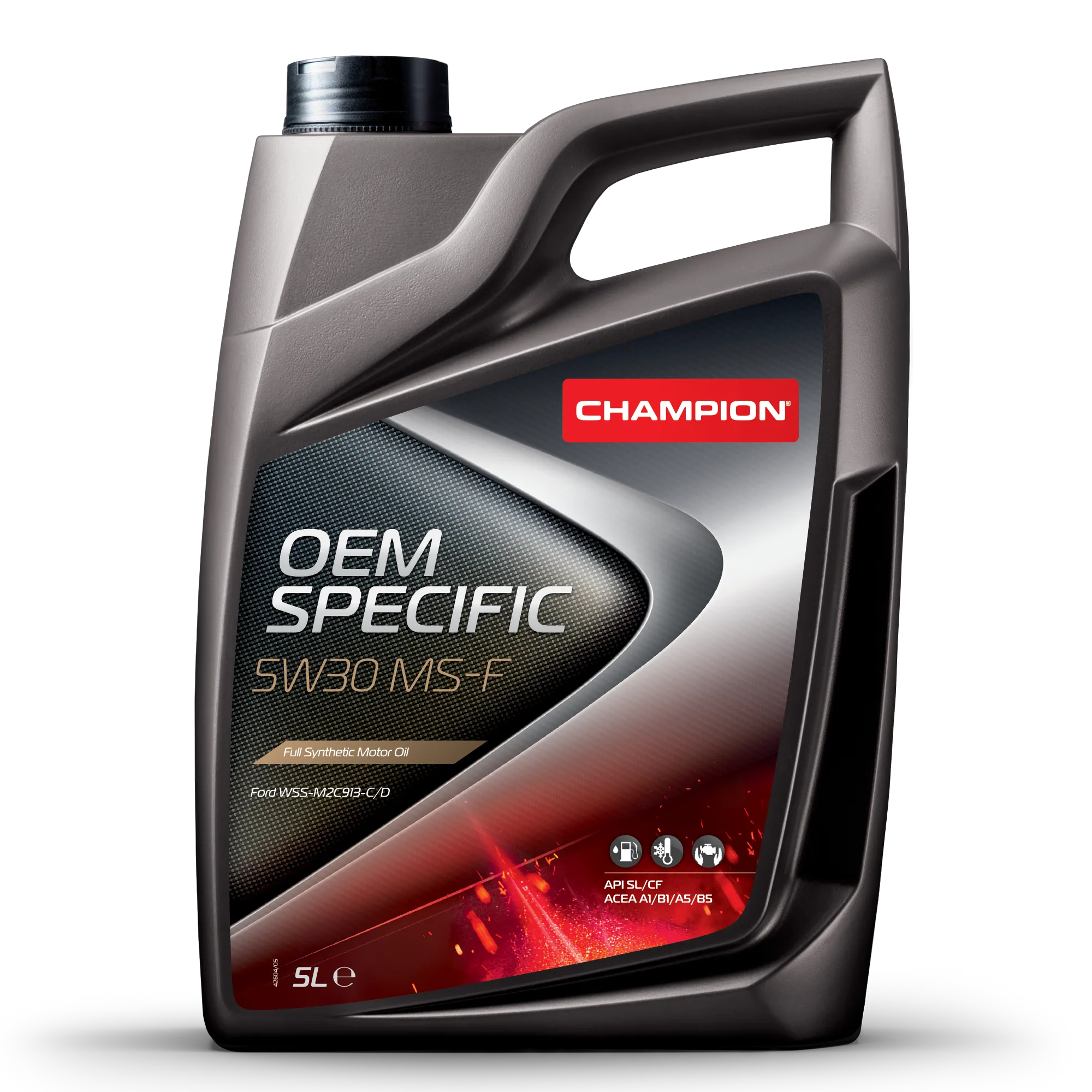 Масло мот. CHAMPION OEM SPECIFIC 5W30 MS-F, ACEA A1/B1-12 ACEA A5/B5-16, API SL/CF (5л) синт. CHAMPION OIL 8209512