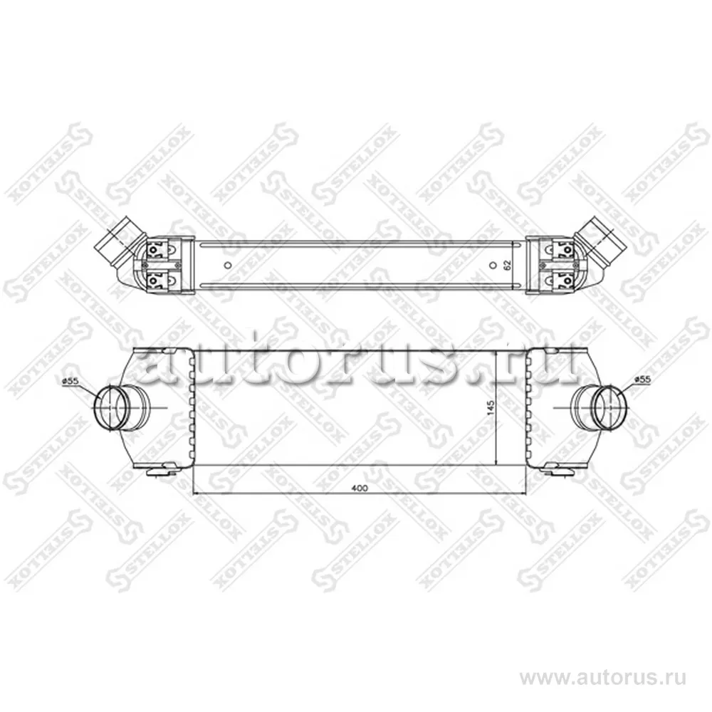 Интеркулер Ford Transit/Tourneo 2.2TDCi/2.4TDCi 06> STELLOX 1040092_SX