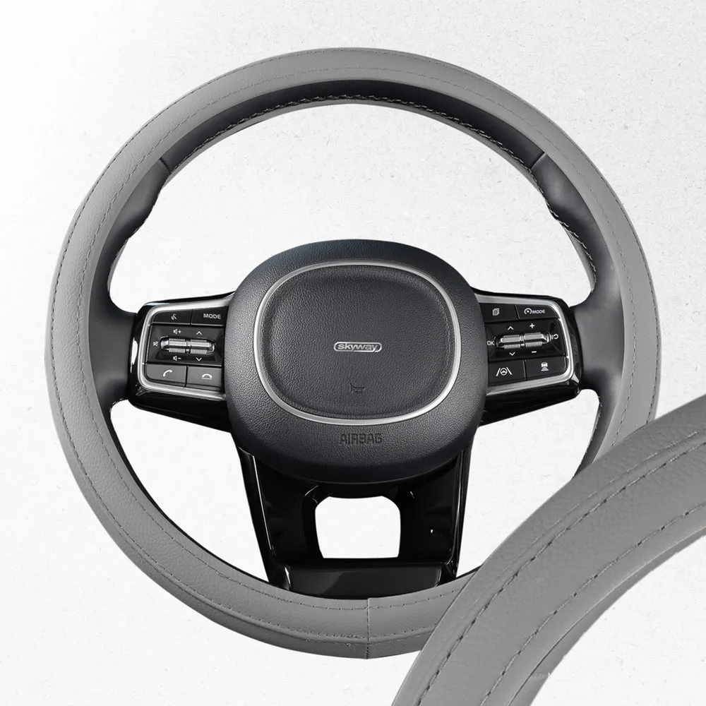 Оплетка Standart-1 М Серая экокожа, SKYWAY SKYWAY S01102480
