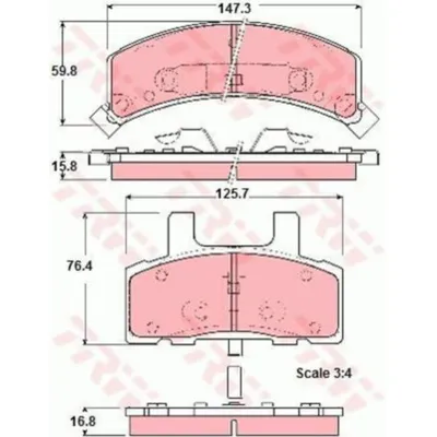колодки дисковые Chevrolet Blazer all 93>