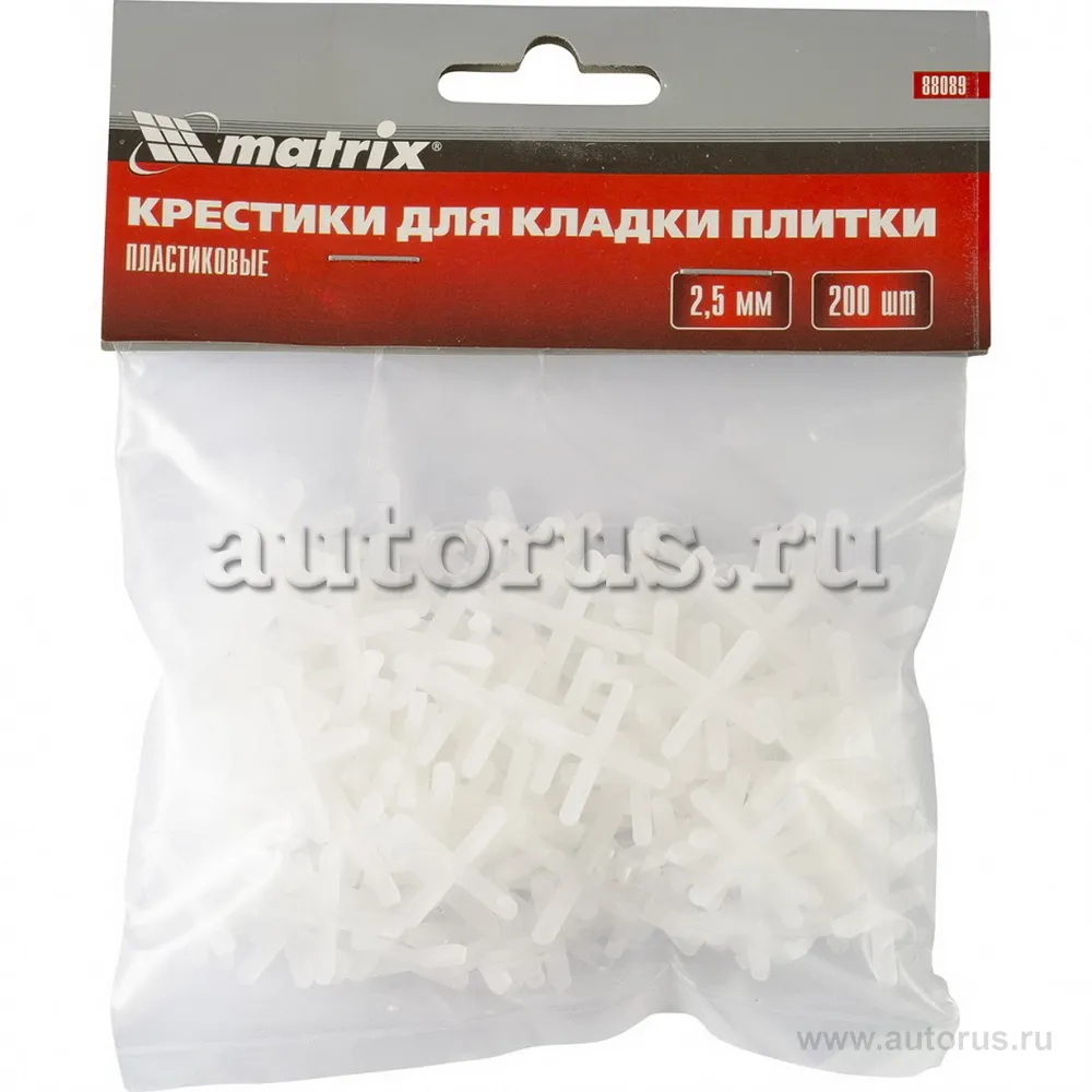 Крестики, 2,5 мм, для кладки плитки, упаковка 200 шт MATRIX 88089 MATRIX 88089