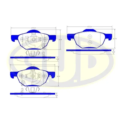 КОЛОДКИ ПЕР HON ACCORD VIII 2.0/2.2VTEC/2.4CDTI 03- G.U.D GBP106802
