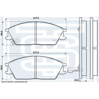 Колодки тормозные перед. HYUNDAI ACCENT I-II / GETZ / PONY STARKE 178-530