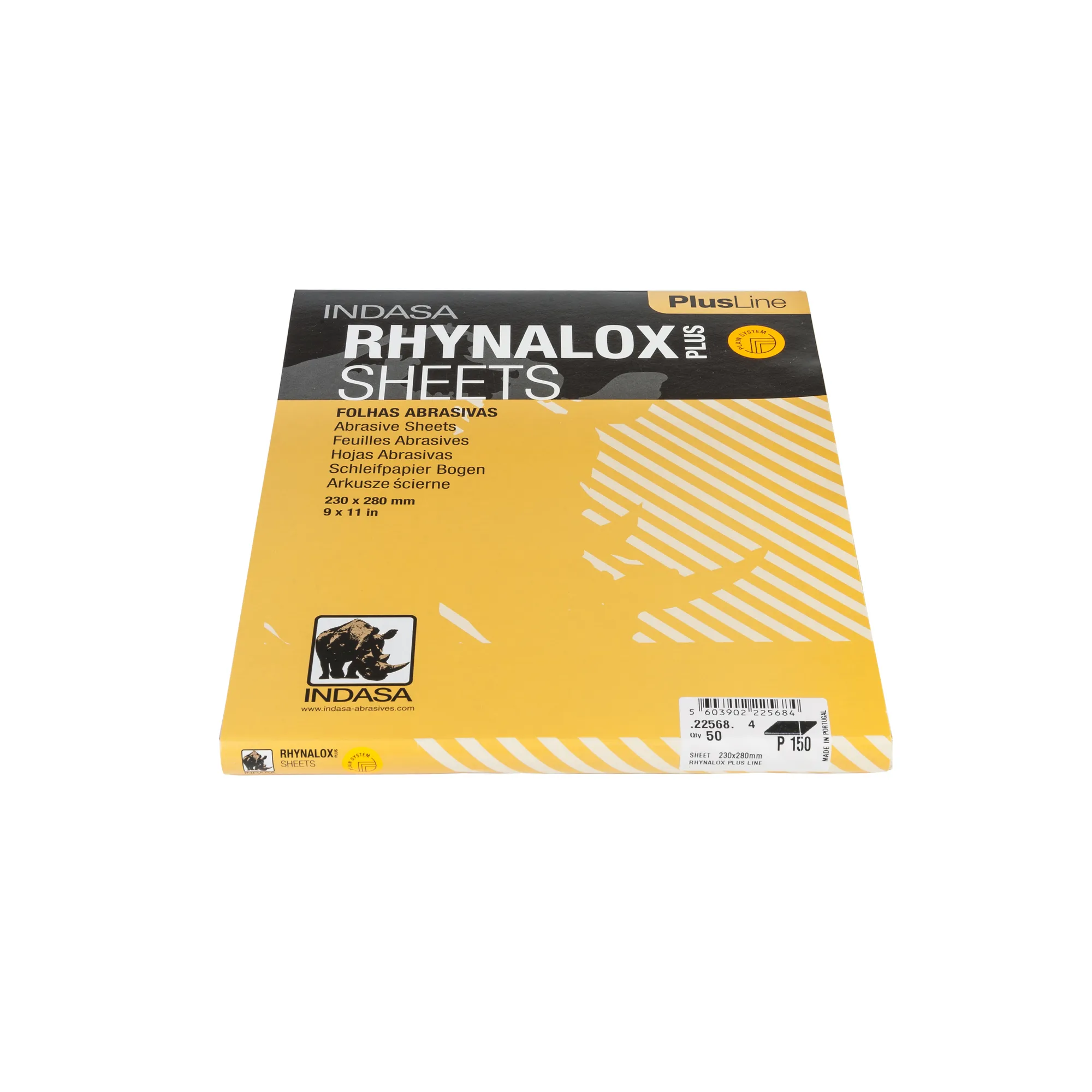 Лист RHYNALOxPLUS 230 мм x280 мм Р150 Indasa 22568