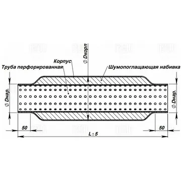 Стронгер 60550-83 с перф. внутр. узлом (алюм. сталь) ПЛАМЕГАСИТЕЛЬ АЛЮМИНИЗИРОВАННАЯ СТАЛЬ TRIALLI ESM 605501