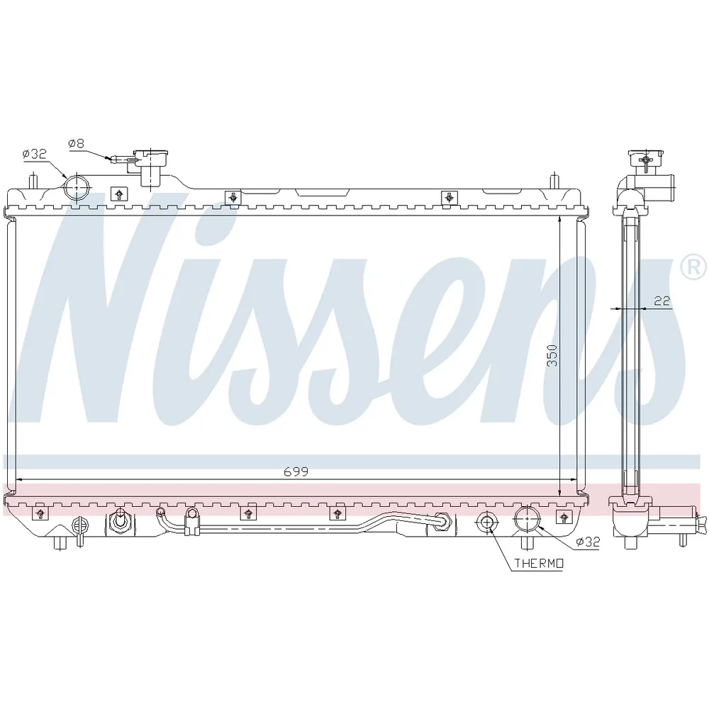 Радиатор основной NISSENS 64630A