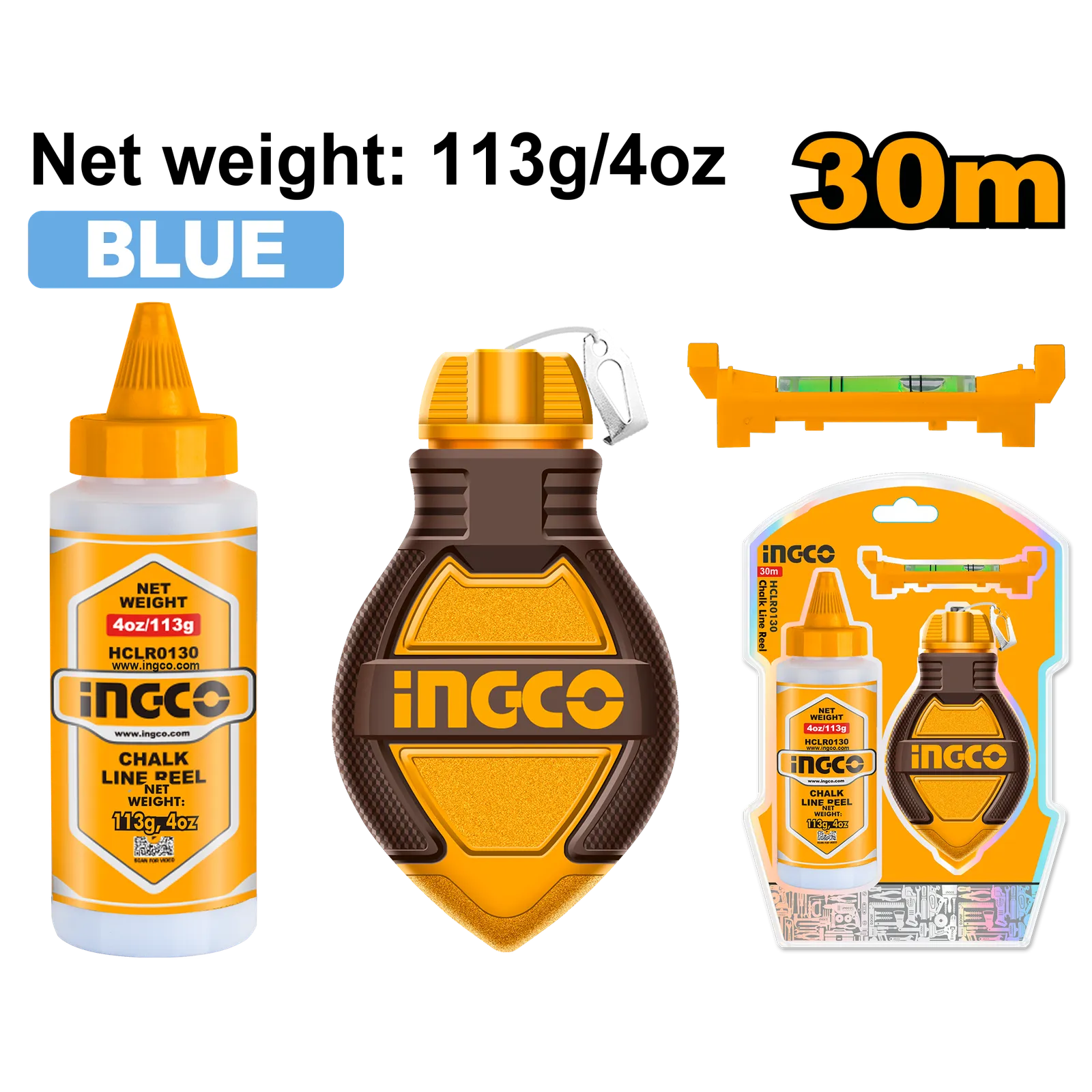 Шнур разметочный 30 м (10/40) INGCO HCLR0130