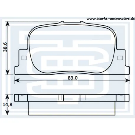 Колодки тормозные зад. TOYOTA CAMRY (V20) --11.2001 STARKE 179-870