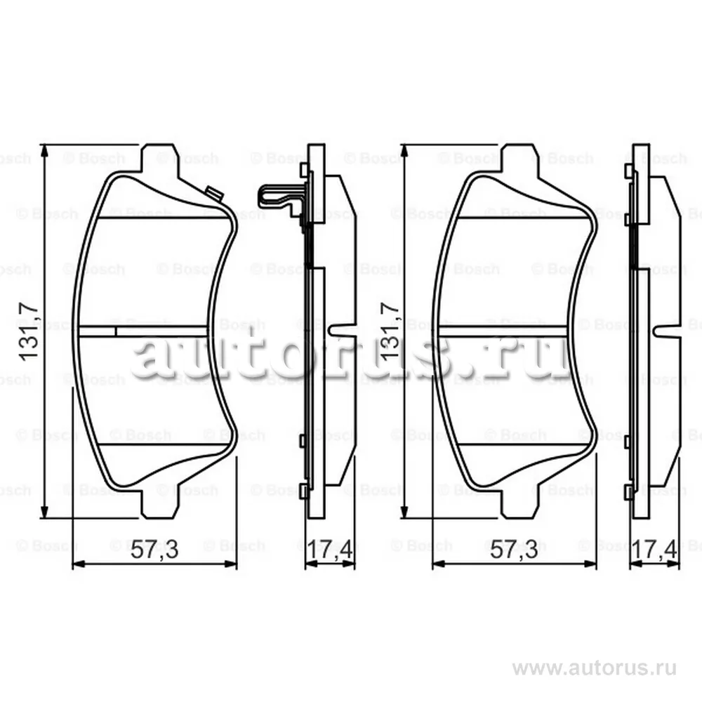 Колодки тормозные TOYOTA COROLLA (E12) 1.4/1.6/1.8 BOSCH 0986495243
