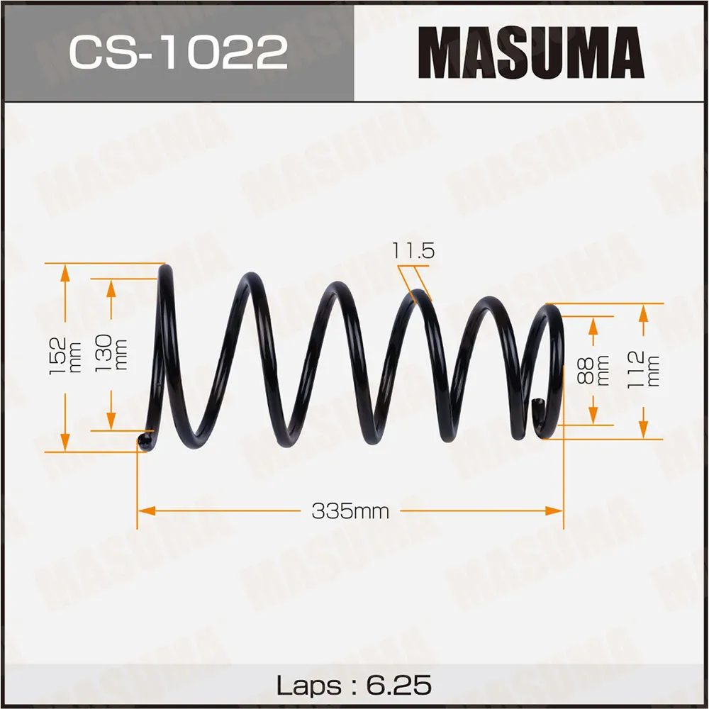 Пружина задняя TOYOTA COROLLA MASUMA CS-1022