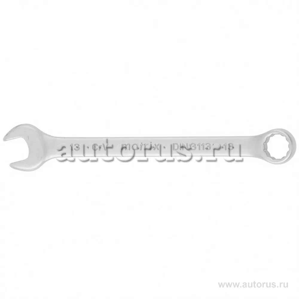 Ключ комбинированный, 13 мм, CrV, матовый хром MATRIX 15109