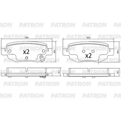 Колодки тормозные дисковые зад. GEELY Emgrand 7 NEW (SS11) MT 23- PATRON PBP348
