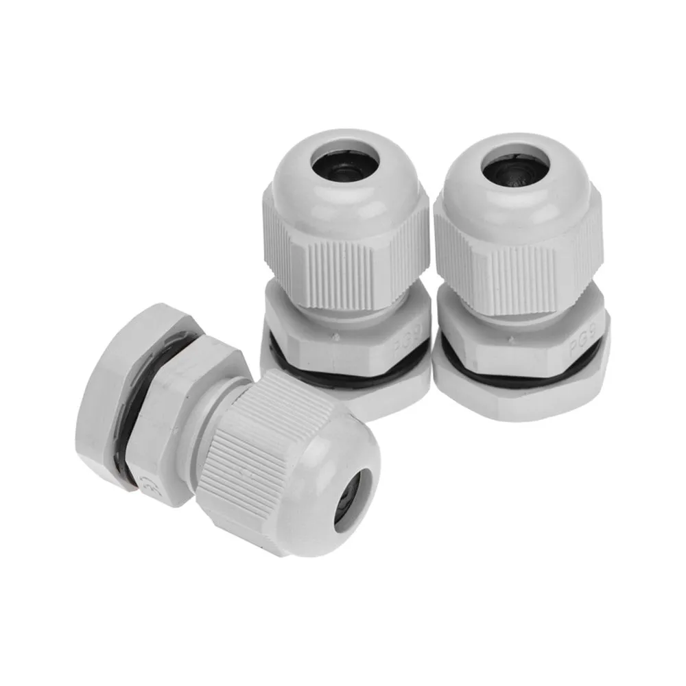 Кабельный ввод PG-9 (4-8мм) серый, комплект (3 шт/уп) REXANT 07-8009-A3