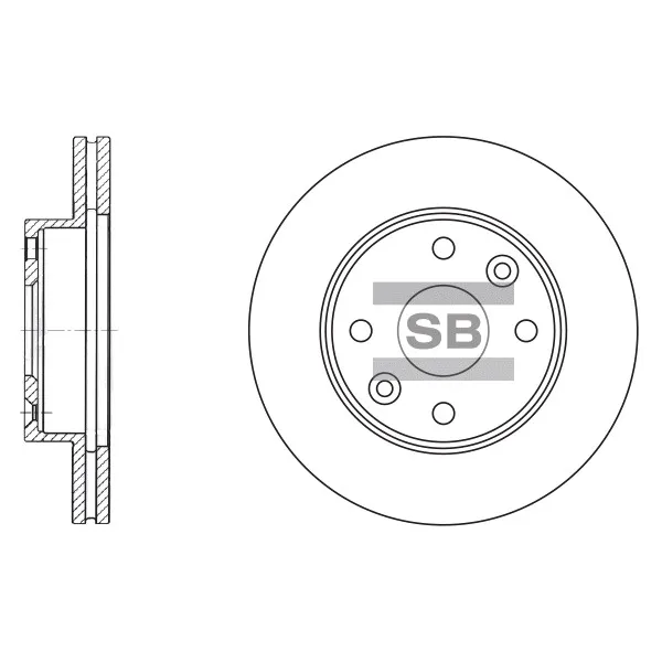 Диск тормозной (51712-FD200, 51712-FD100) SANGSIN BRAKE SD2012