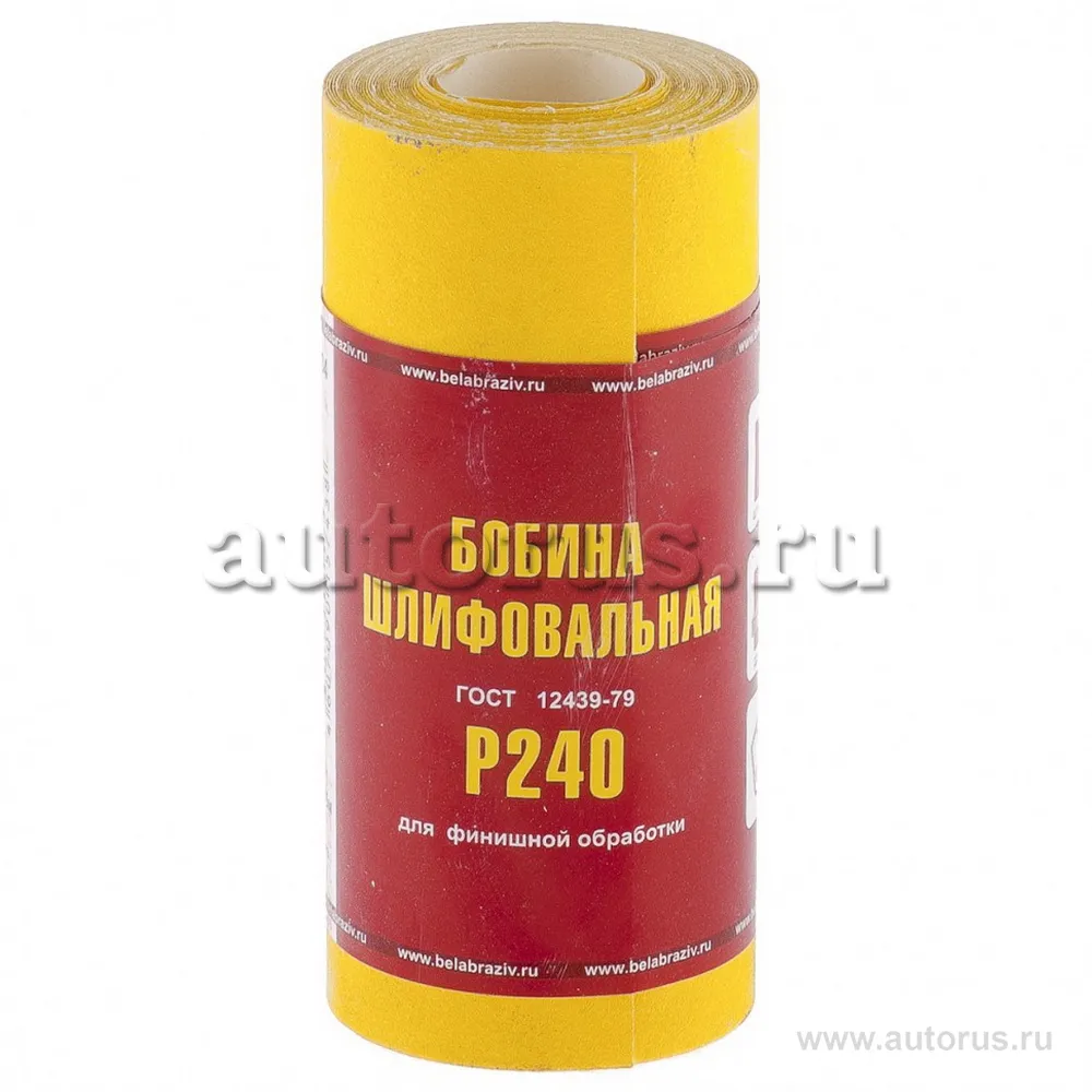 Шкурка на бумажной основе, LP41C, зерн. Р240, мини-рулон 115 мм x5 м (БАЗ) Россия NO NAME 75634