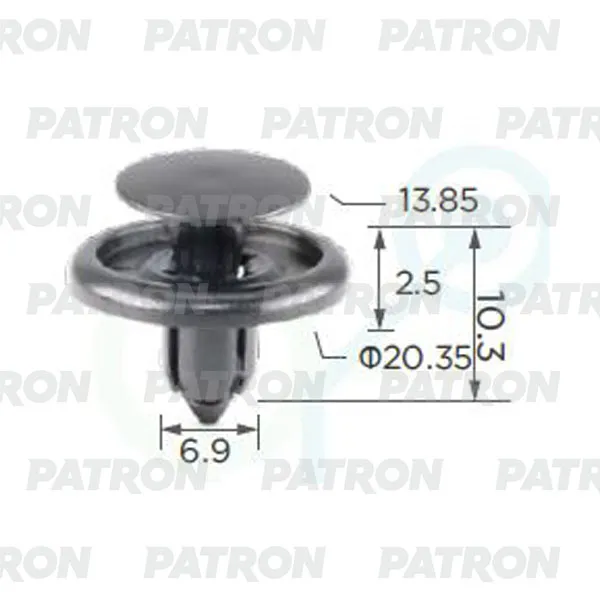 Клипса пластмассовая (упаковка 100шт)Honda, Lexus, Toyota применяемость PATRON P370059A